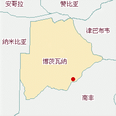 博茨瓦納國(guó)土面積示意圖