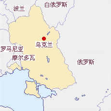烏克蘭國土面積示意圖